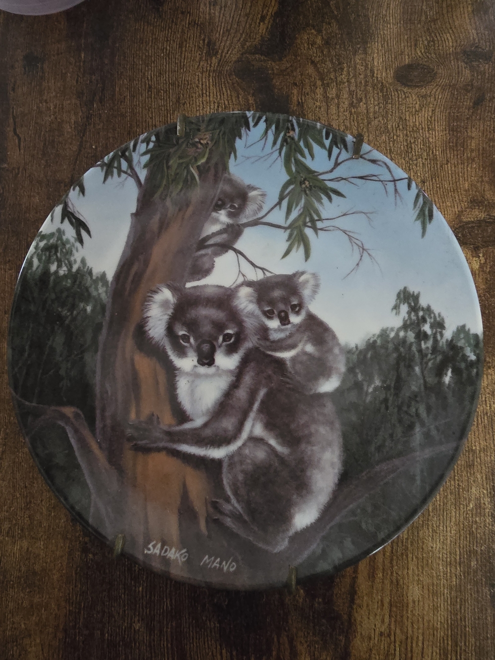 Vintage 1982 Porcelain Collector Plate "Austrailian Koala Bears"